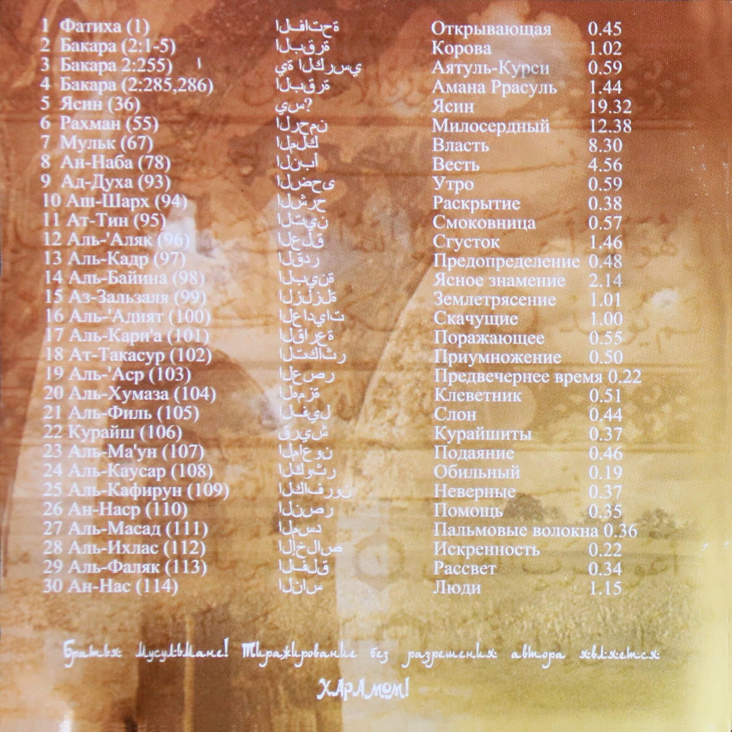 Шейх Махмуд I Священный Коран. Избранные суры