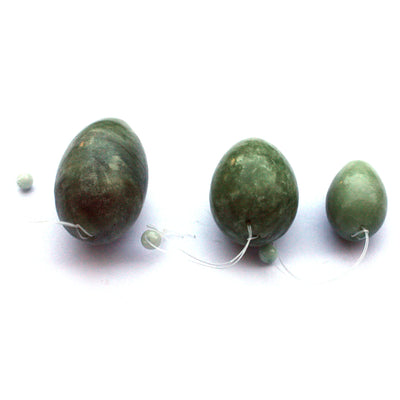 Яйца вагинальные нефритовые (комплект из 3-х яиц)