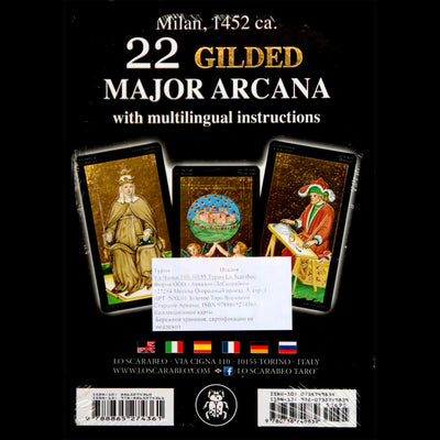 Таро карты Висконти большие позолоченные