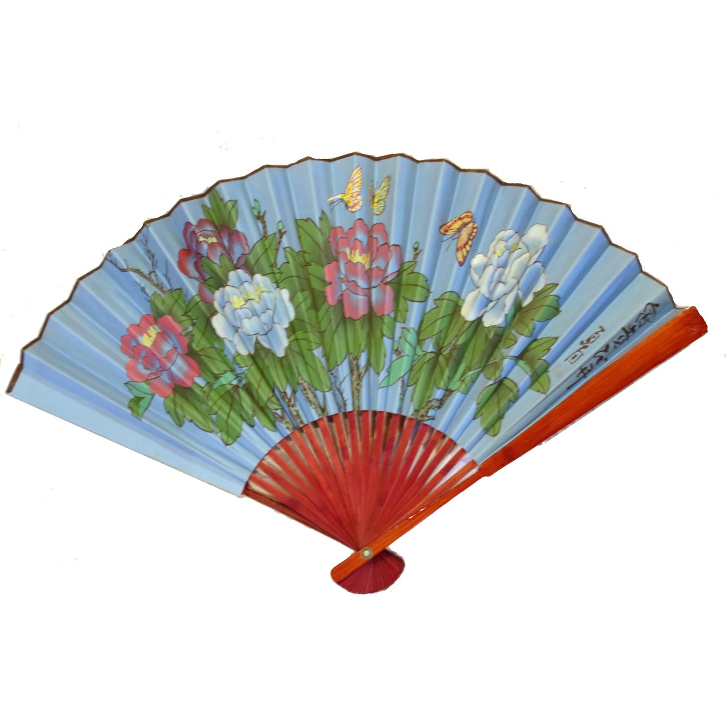 Feng Shui ventiliatorius 20" su bijūnais, mėlynas