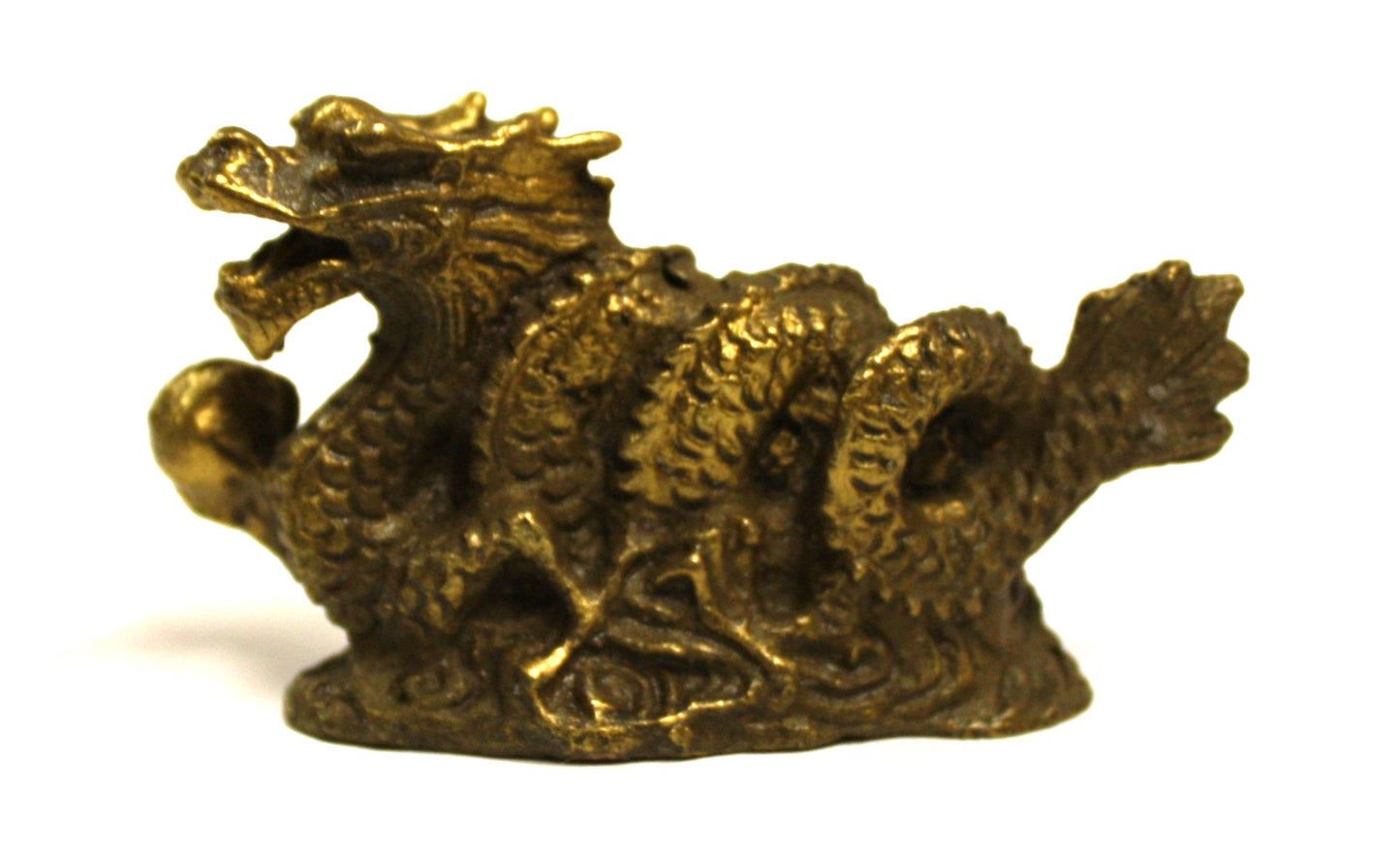 Бронзовая статуэтка "Дракон с жемчужиной" 2