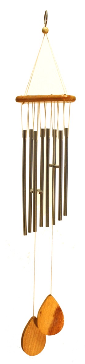 Музыка ветра "Капля", серебристый колокольчик, полый