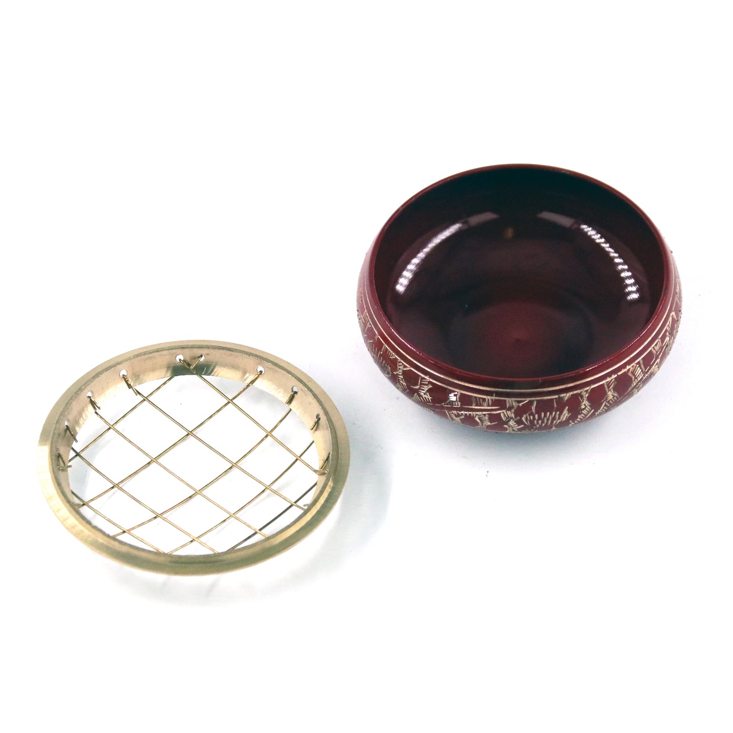 Курильница для благовоний с сеточкой "красная"