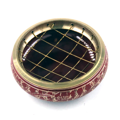 Курильница для благовоний с сеточкой "красная"
