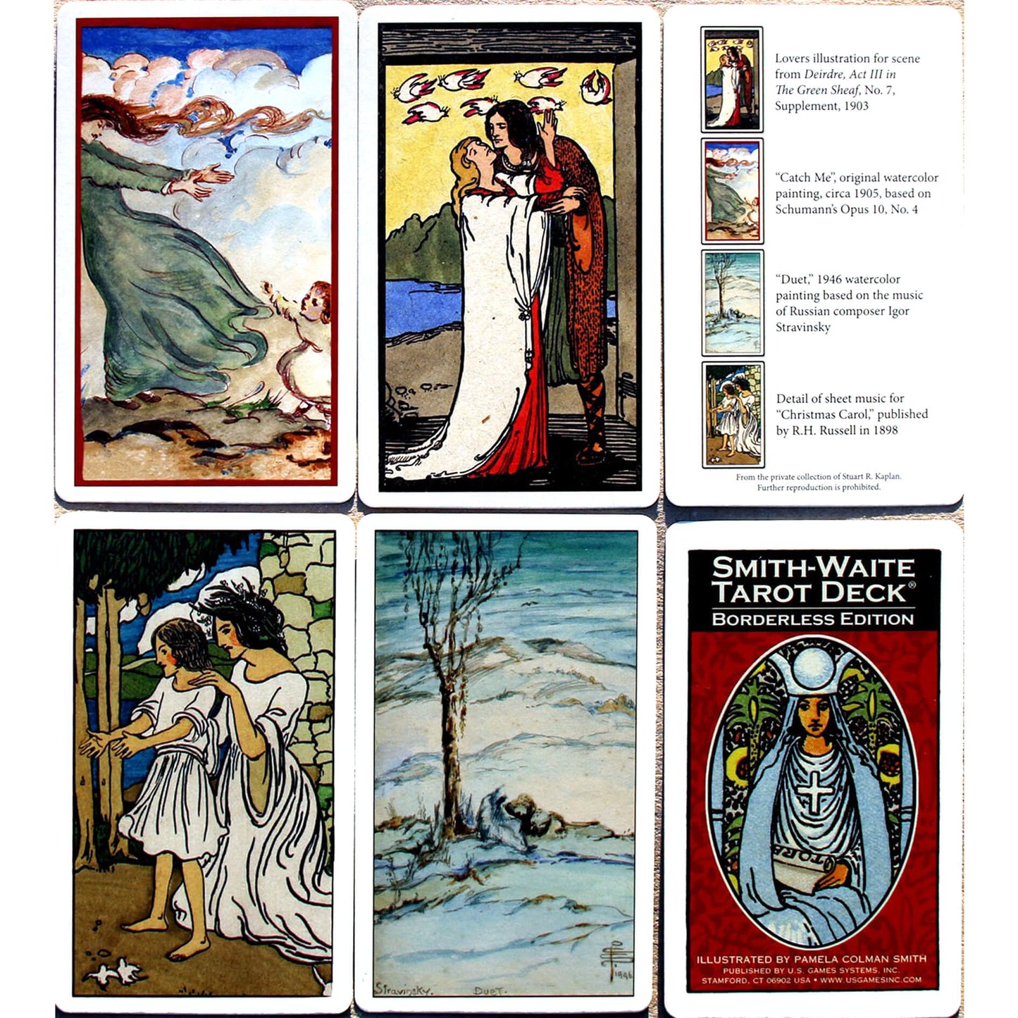 Taro kortų Smith-Waite kaladė be sienų