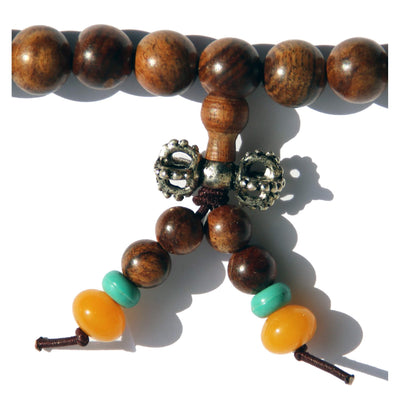 Чётки из дерева "с узорами" (108 бусин)