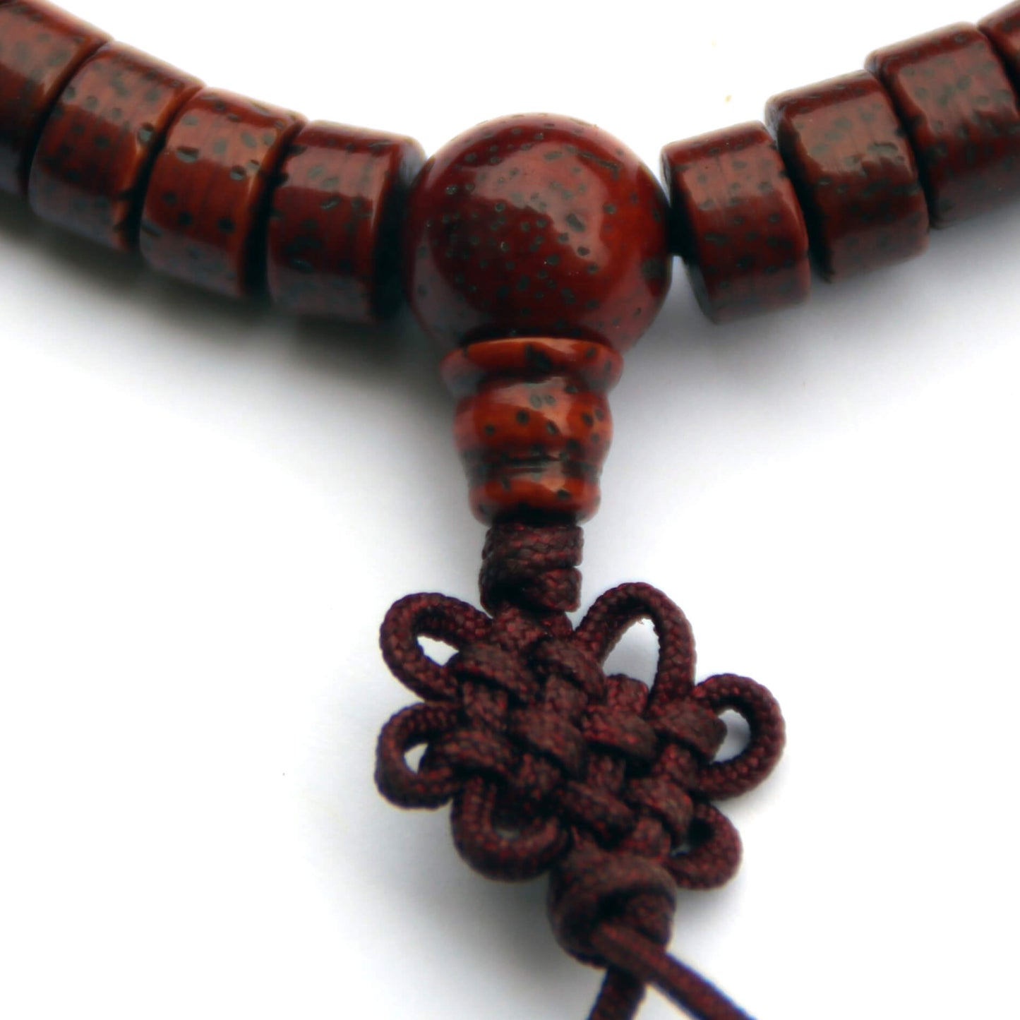 Чётки из дерева с "плоскими" бусинами (108 бусин)