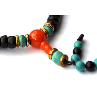 Чётки-бусы шаманские из дерева малые