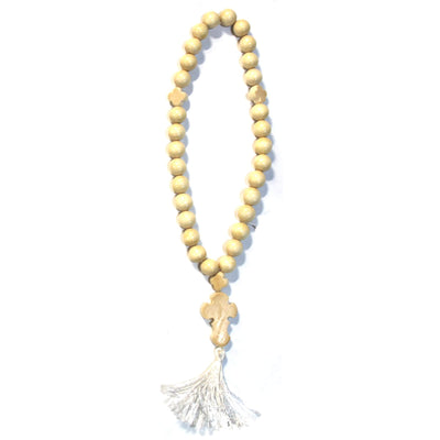 Чётки из дерева христианские, светлые (30 бусин)