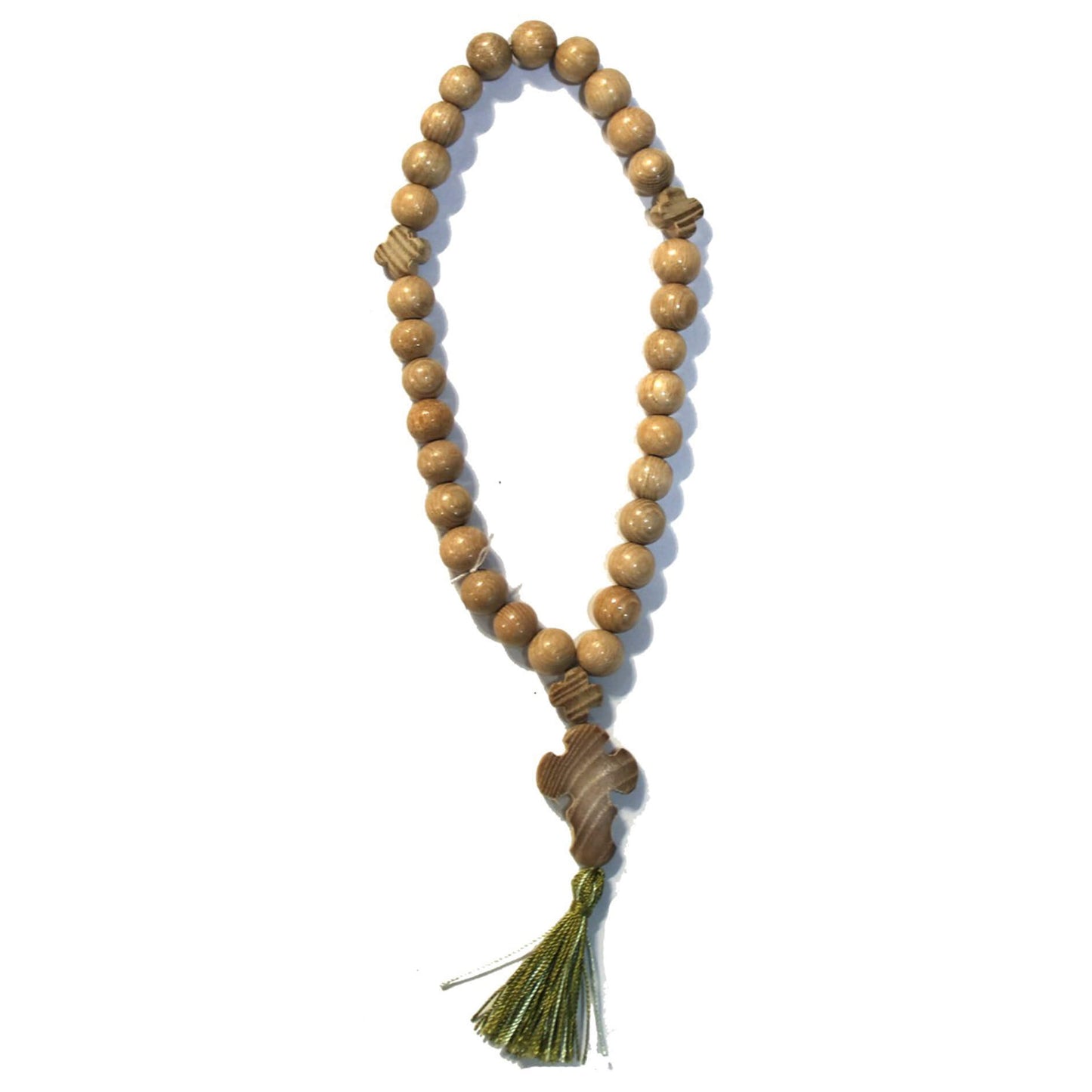 Чётки из дерева христианские, серые (30 бусин)