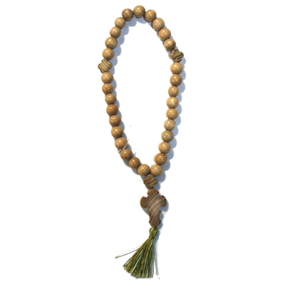 Чётки из дерева христианские, серые (30 бусин)