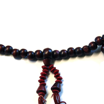 Чётки из дерева, коричневые некрупные (108 бусин)