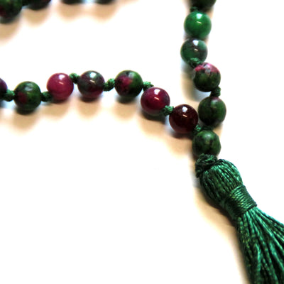Чётки из цоизита (108 бусин)