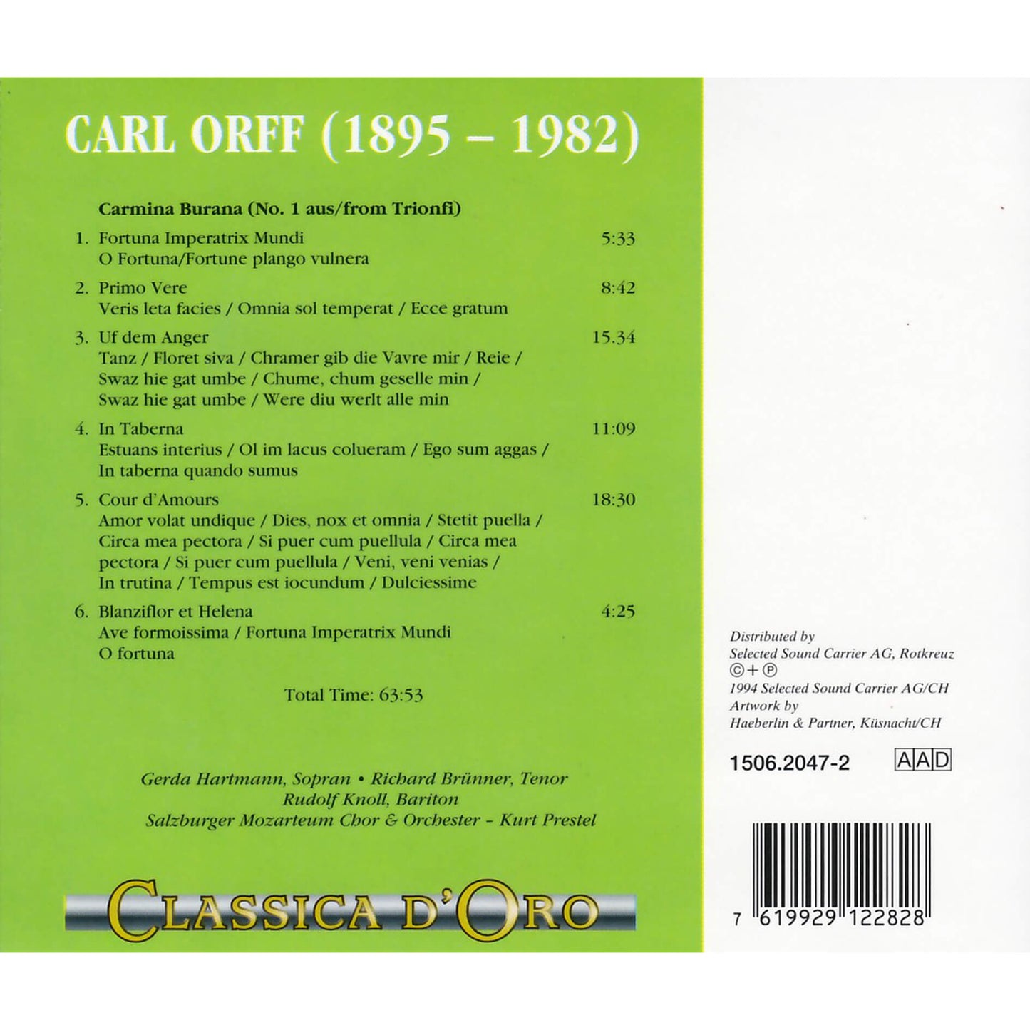 Carl Orff / Carmina Burana / Nr. 1 from Trionfi