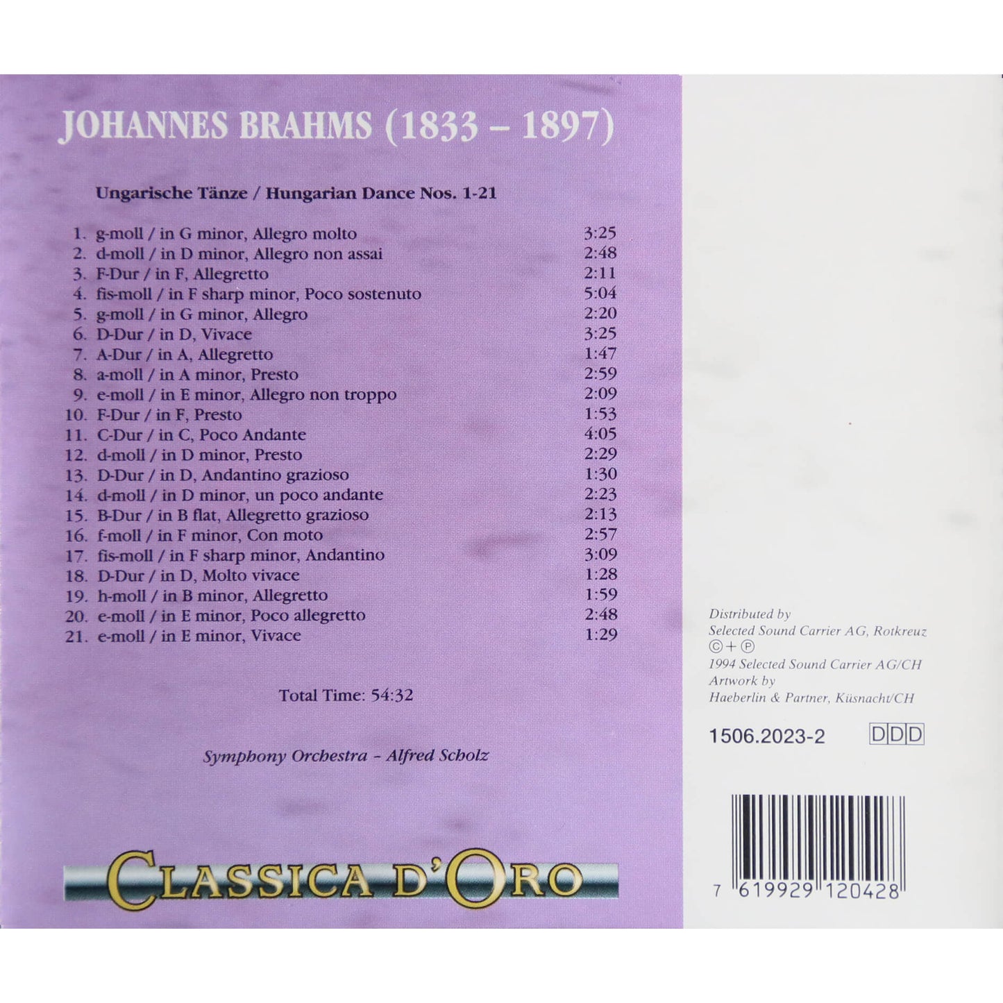 Johannes Brahms / Ungarische tanze / Hungarian dances Nos. 1-21