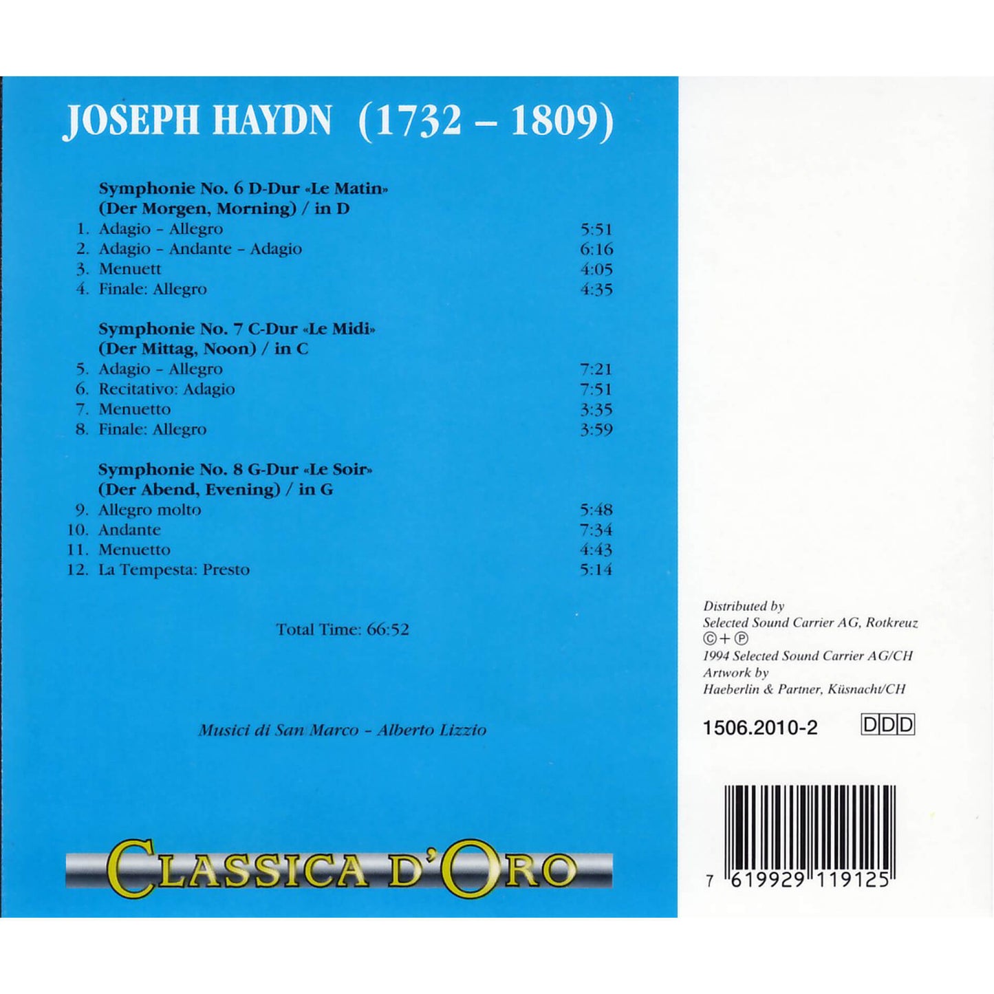 Joseph Haydn / Symphonien Nr. 6, Nr. 7, Nr. 8