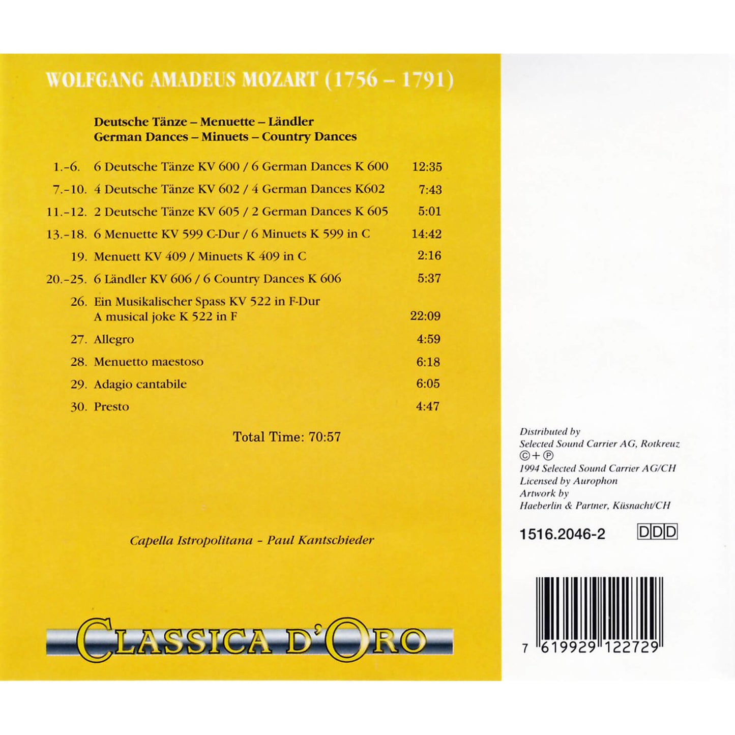 Wolfgang Mozart / German Dances - Minuets - Country Dances