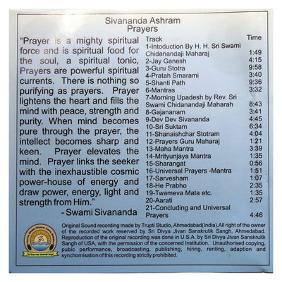 INDIA / Sivananda Ashram / Prayers