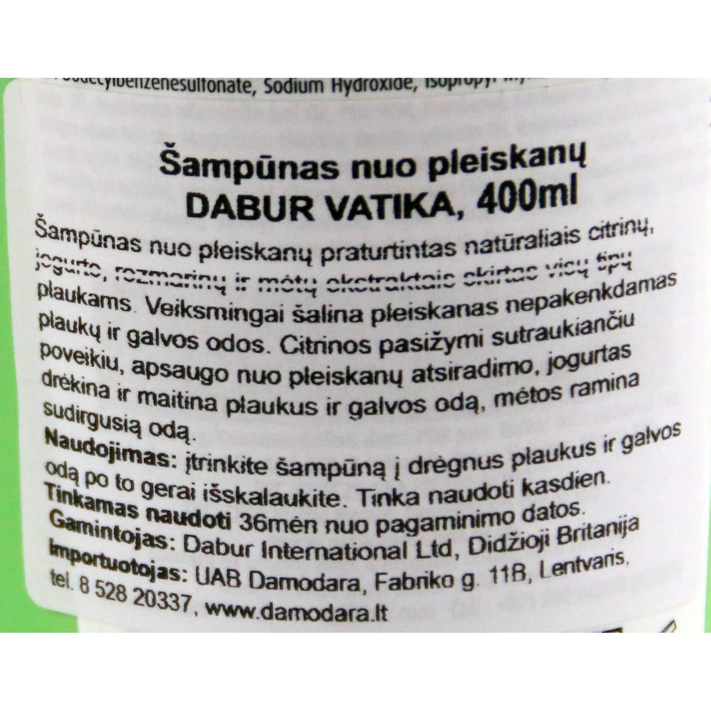 Аюрведический натуральный шампунь Vatika Refreshing Lemon 400ml