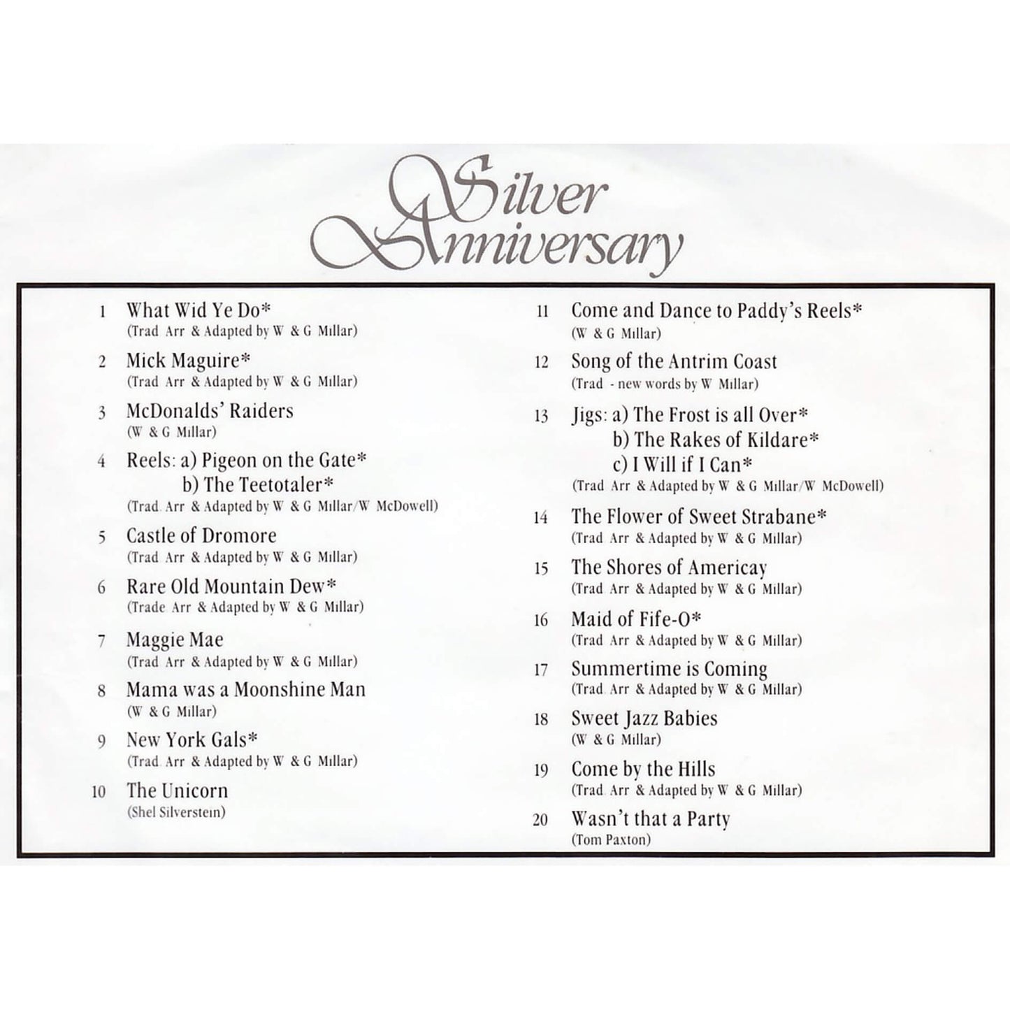 Silver Anniversary / The Irish rovers