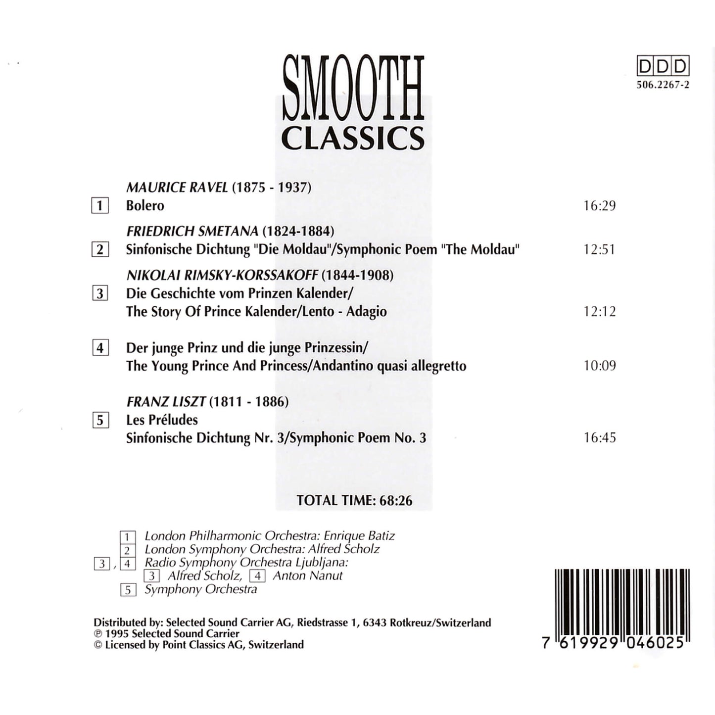 Maurice Ravel, Friedrich Smetana, Nikolai Rimsky-Korsakoff, FrancLiszt / Symphonic Poems