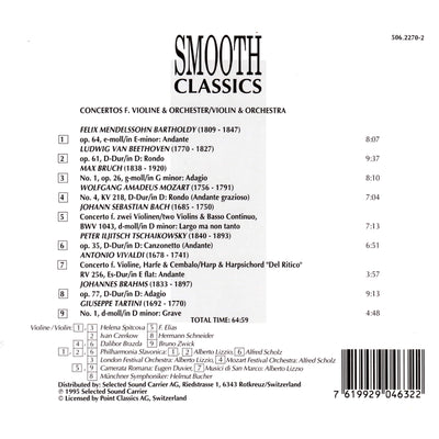 Mendelssohn Bartholdy, Beethoven, Bruch, Mozart, Bach / Violin Concertos