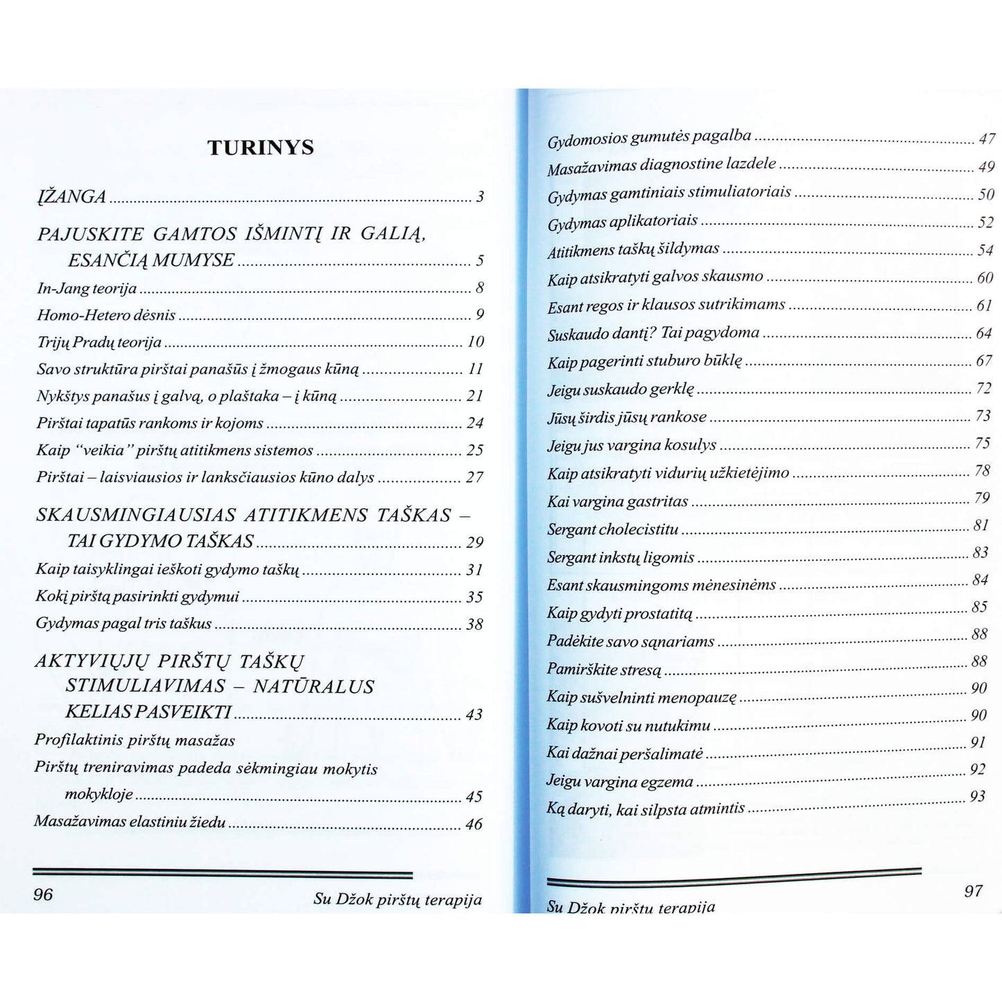 Su Džok pirštų terapija