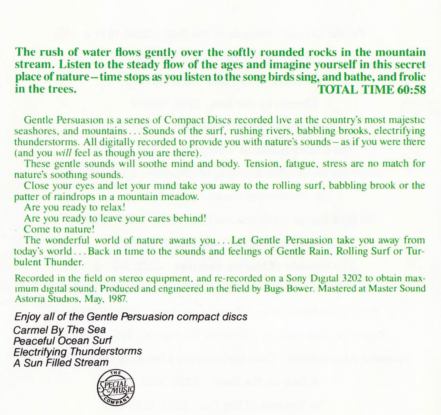 A sun filled stream / The Sounds of a Babbling Brook