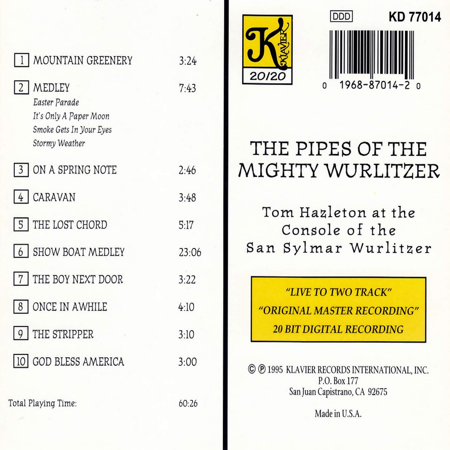 The pipes of the Mighty Wurlitzer