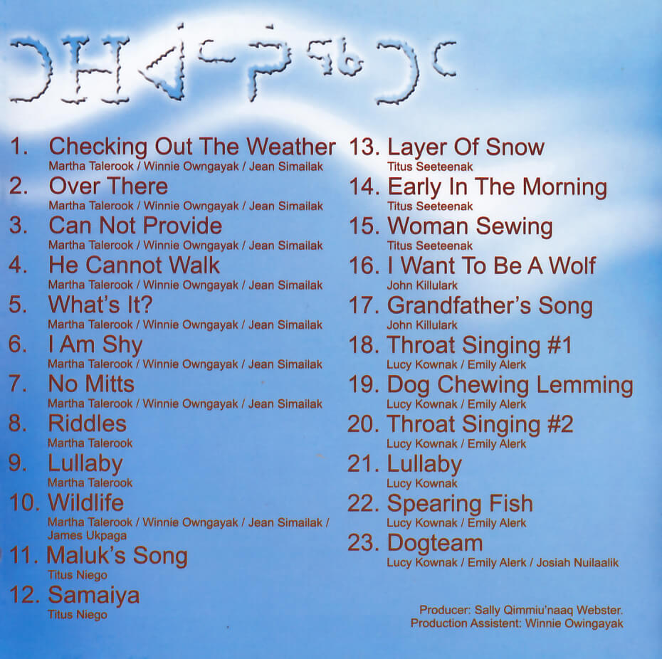 Tuhaalruuqtut / Песни народов Крайнего Севера