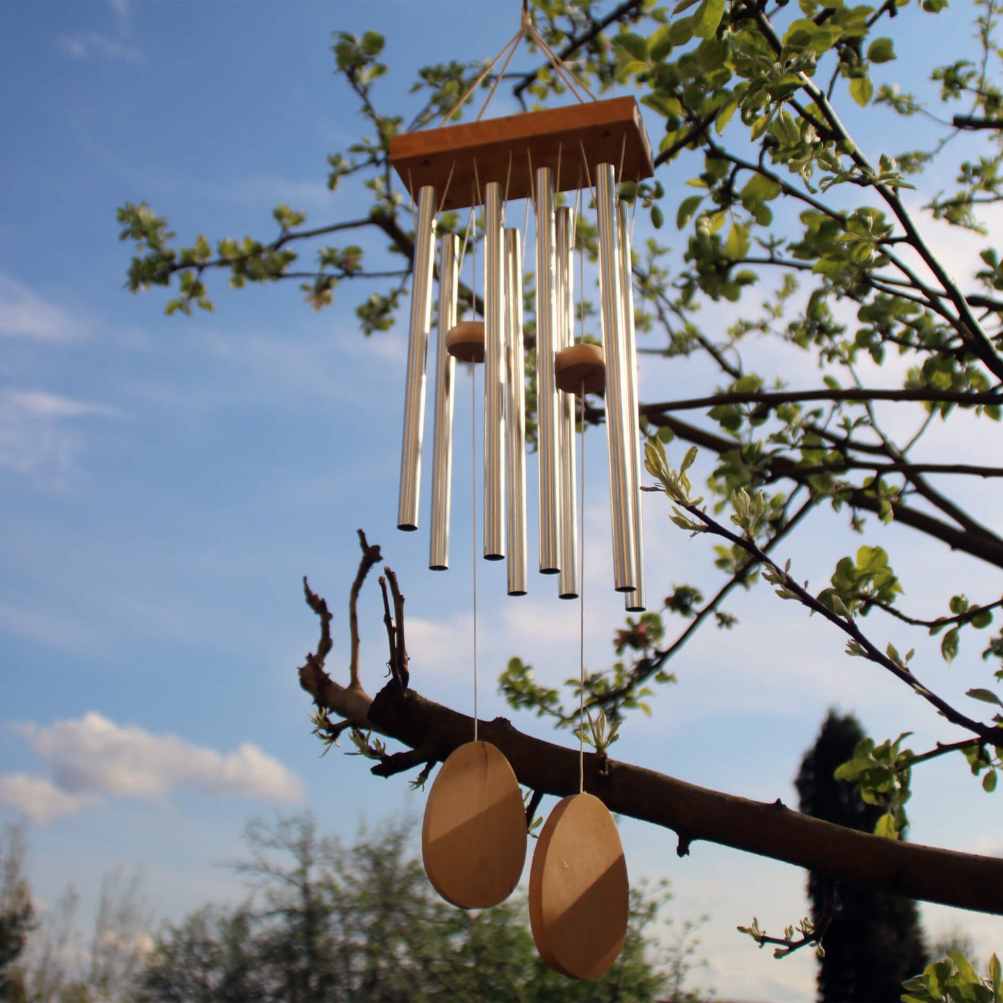 Музыка ветра "Рояль", серебристого цвета