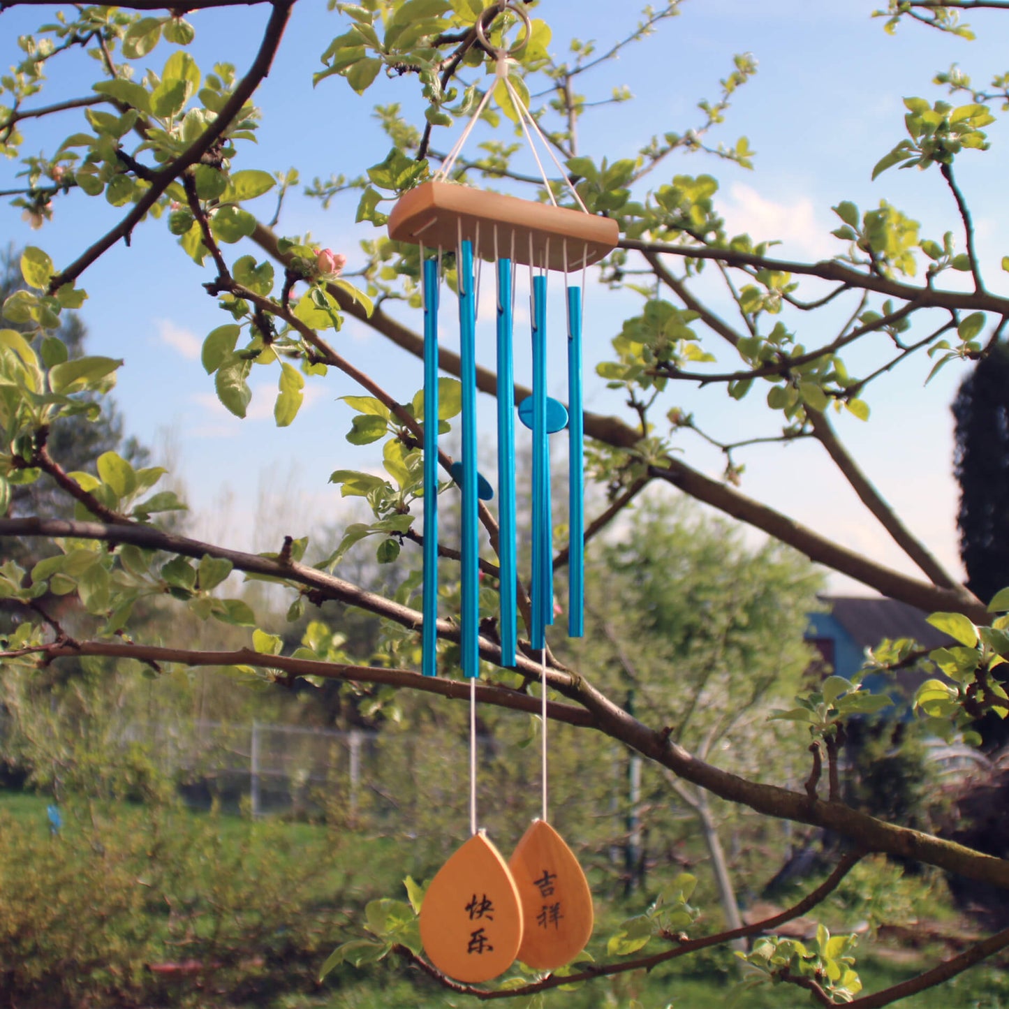 Музыка ветра "Капля", синий колокольчик