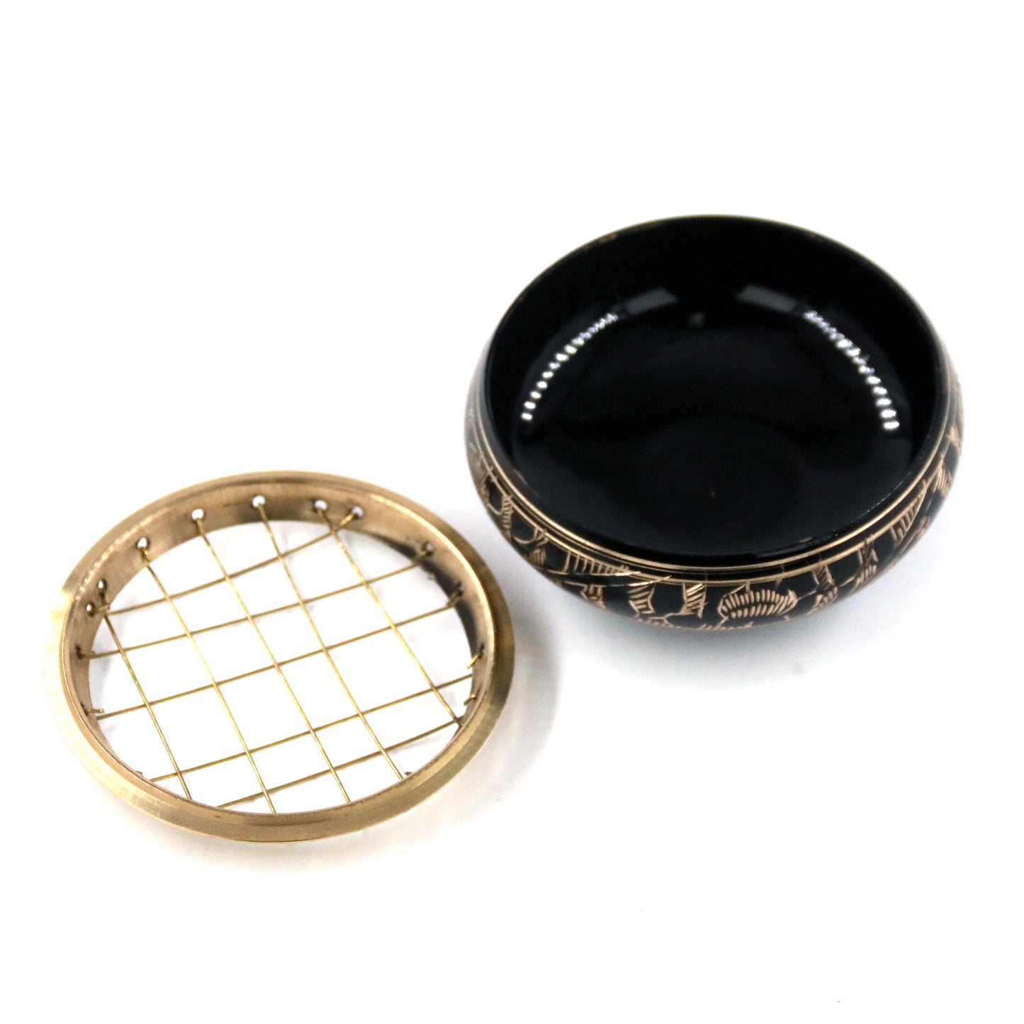 Курильница для благовоний с сеточкой "чёрная"