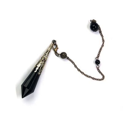 Маятник-подвеска из обсидиана