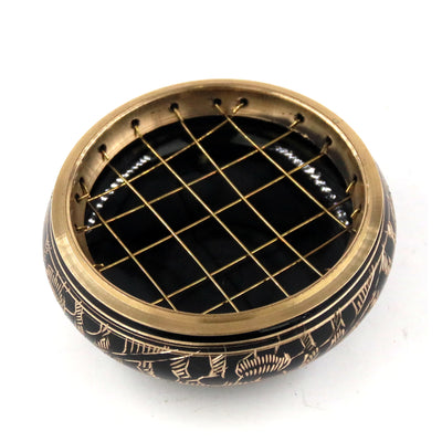 Курильница для благовоний с сеточкой "чёрная"