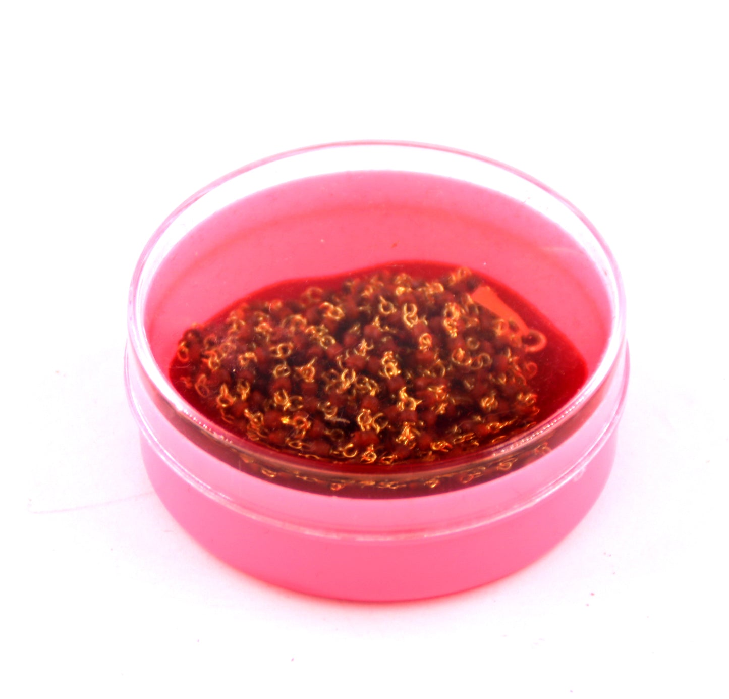 Бусы из дерева туласи с красными бусинами