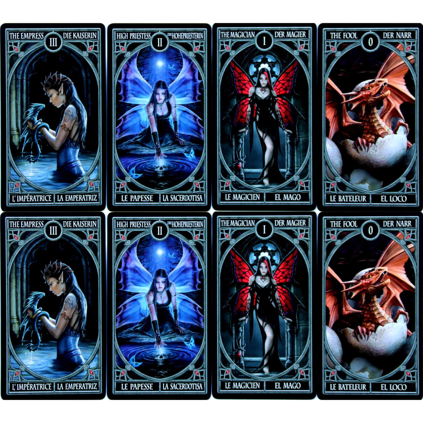 Taro kortos Gotikinis Taro, autorė Anne Stokes