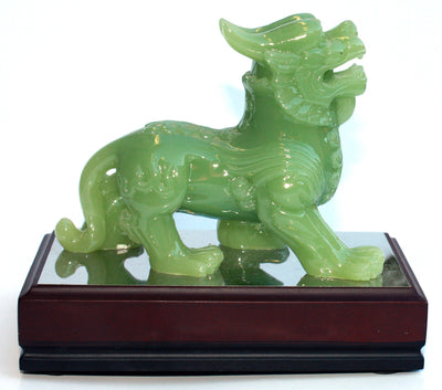 Пластиковая статуэтка зеленый Ши-Цза, 130 мм