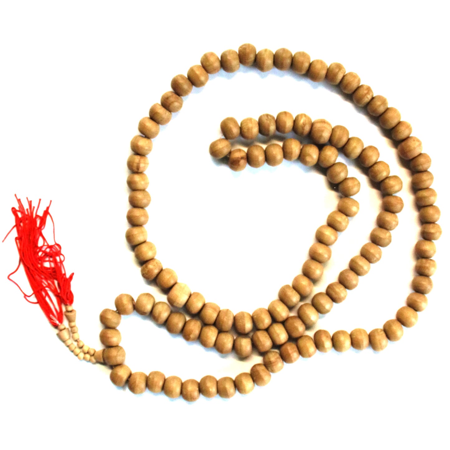 Чётки из дерева со светлыми бусинами (108 бусин)