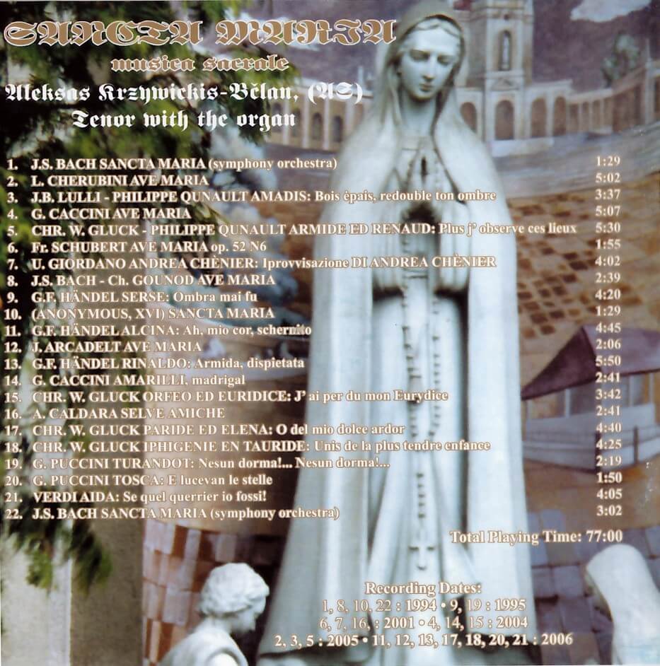 Musica sacrale / Popiežius ir pasaulis / Belanas