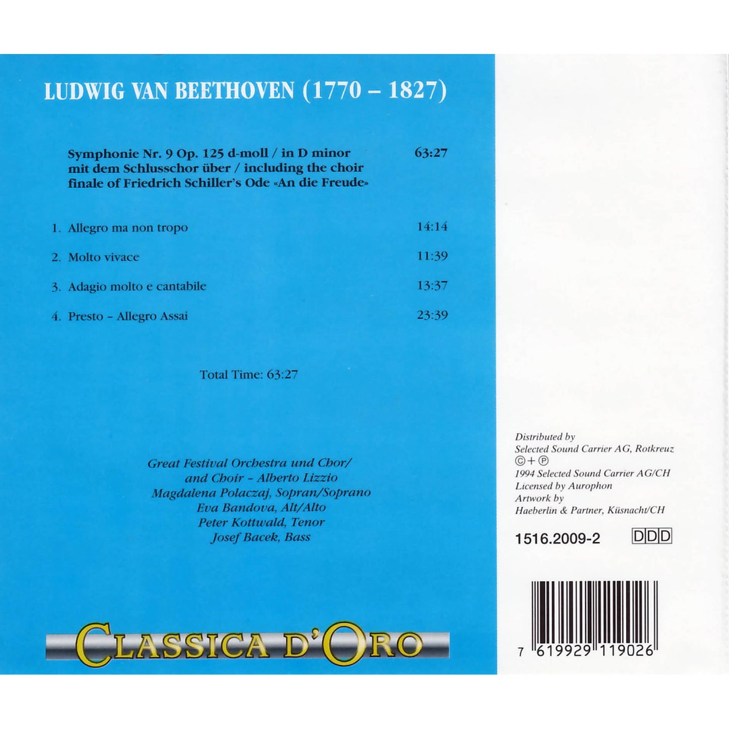 Liudwig Beethoven / symphonie N 9 (Chor / Choir)