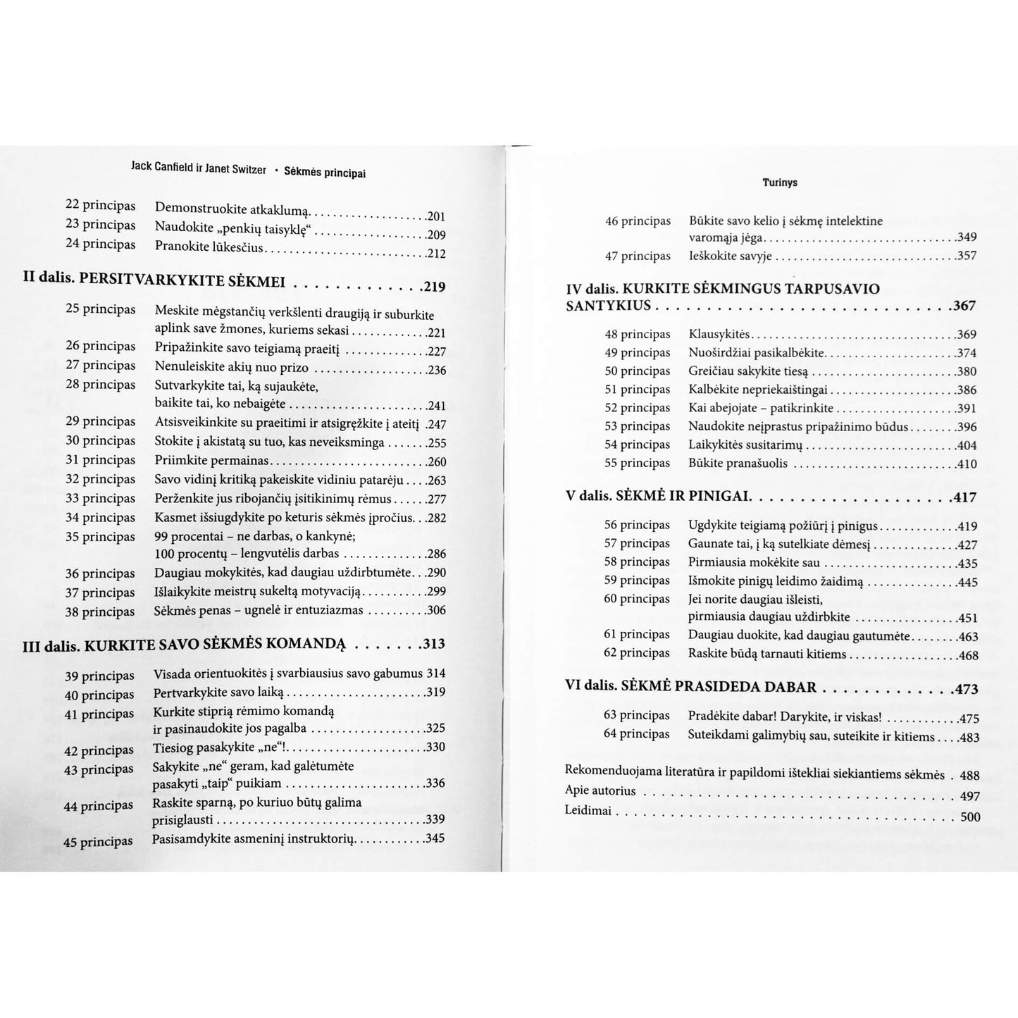 Jack Canfield "Sėkmės principai"