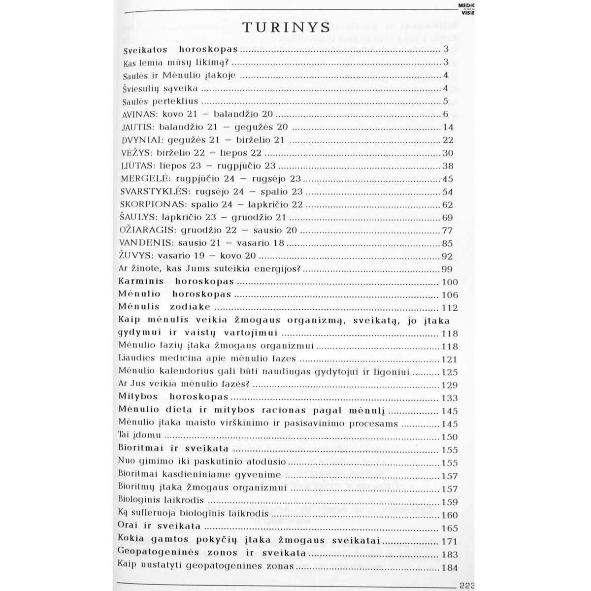 Sveikata ir astrologija
