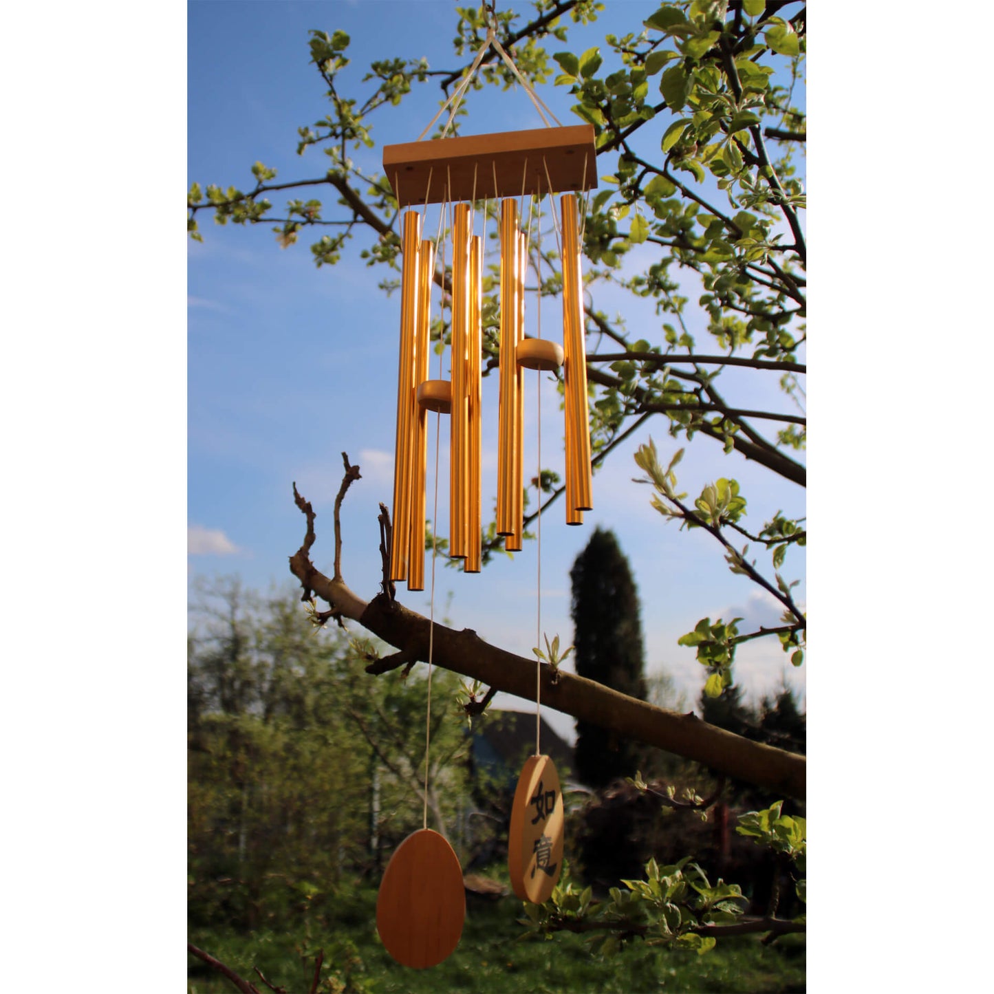 Музыка ветра "Рояль", золотистого цвета