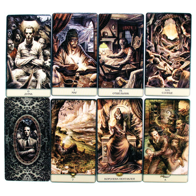 Taro kortos Taro Black Grimoire (rusų k.)